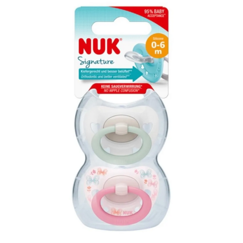 SET DE 2 CHUPETES SIGNATURE T1 ROSA