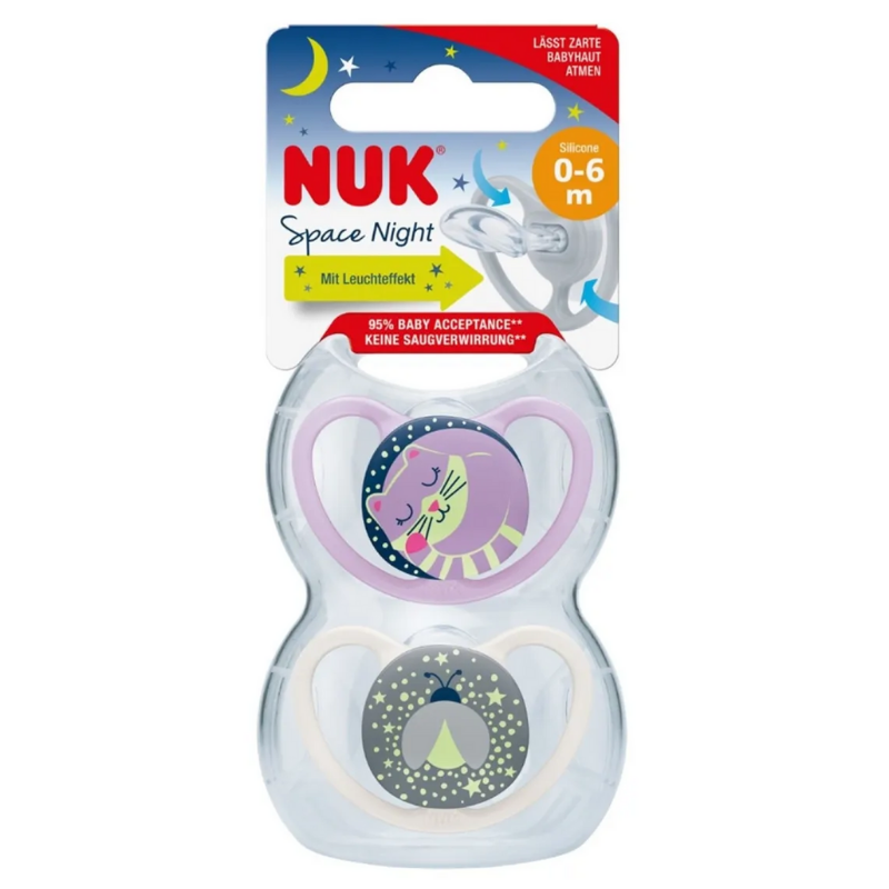 SET DE 2 CHUPETES SPACE LUMINOSO T1