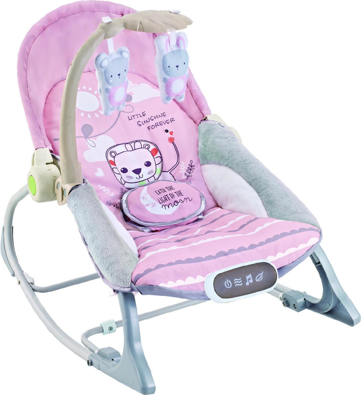 MECEDORA MUSICAL ESTAMPADA RECLINABLE ROSA