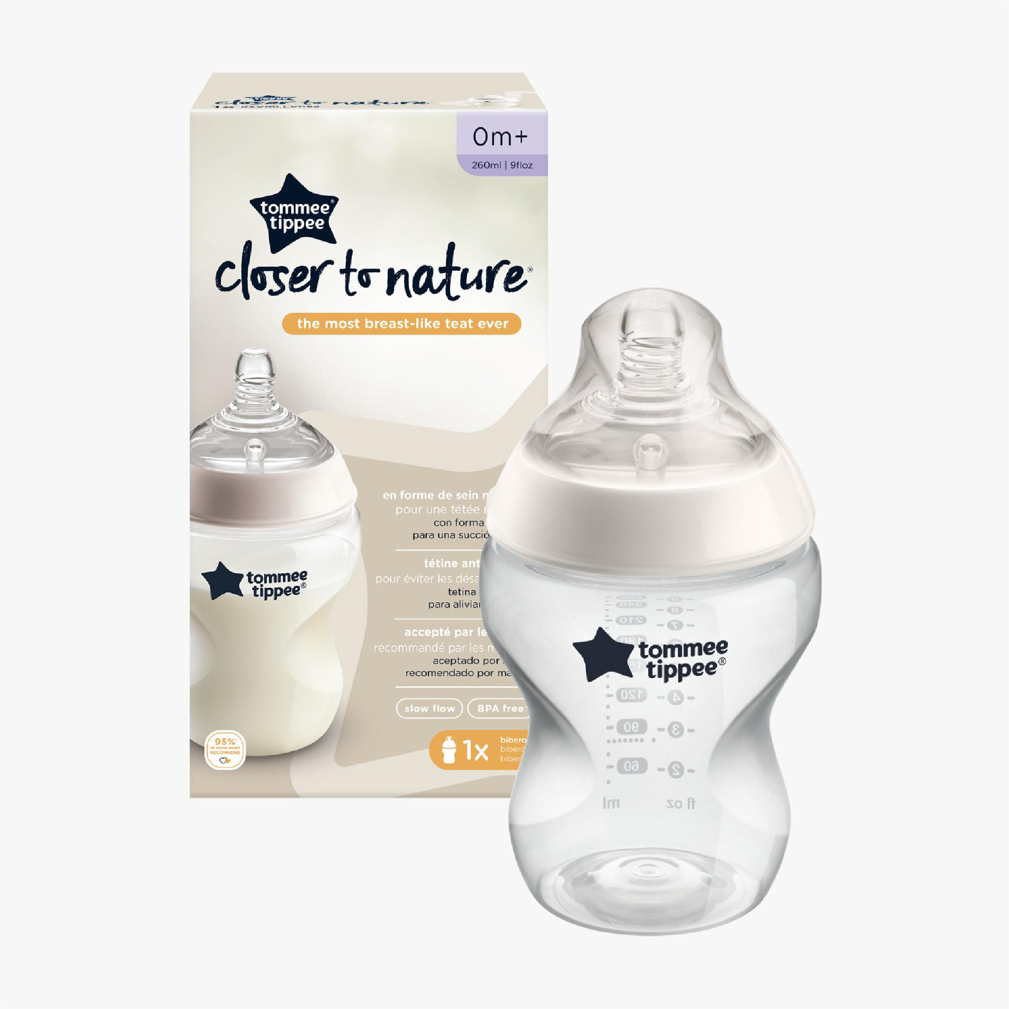 BIBERON 340 ml TOMMEE TIPPEE CNT 1 PK NUEVO D
