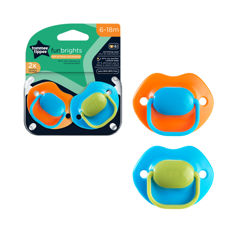 CHUPETES 6-18 MES  FUN BRIGHTS 2 PK