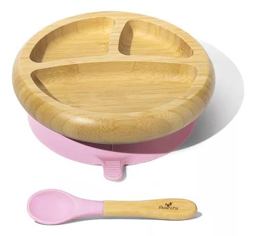 BAMBOO STAY PUT SUCTION BABY BOWL DIVIDED ROS