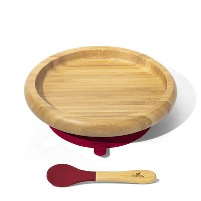 BAMBOO STAY PUT SUCTION CLASSIC PLATE MAGENTA