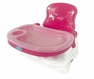 SILLA DE COMER BOOSTER PLEGABLE PORTATIL ROSA